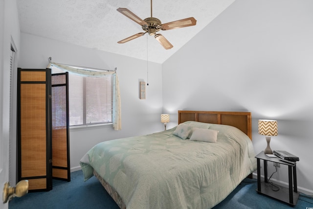 614 15th Ave S Unit 41, Surfside Beach, SC 29575 - carpeted bedroom featuring lofted ceiling and a ceiling fan