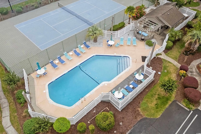 614 15th Ave S Unit 41, Surfside Beach, SC 29575 - drone / aerial view of a pool area