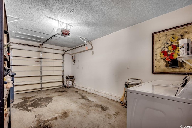 403 Chesterfield Ct, Myrtle Beach, SC 29577 - garage with washing machine and clothes dryer and a garage door opener