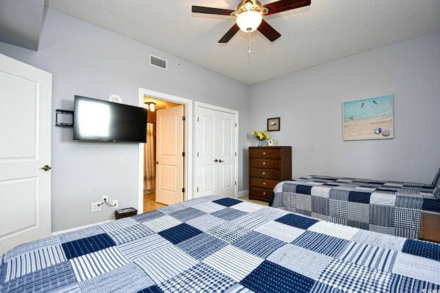 8121 Amalfi Pl Unit 7-805, Myrtle Beach, SC 29572 - bedroom with ceiling fan