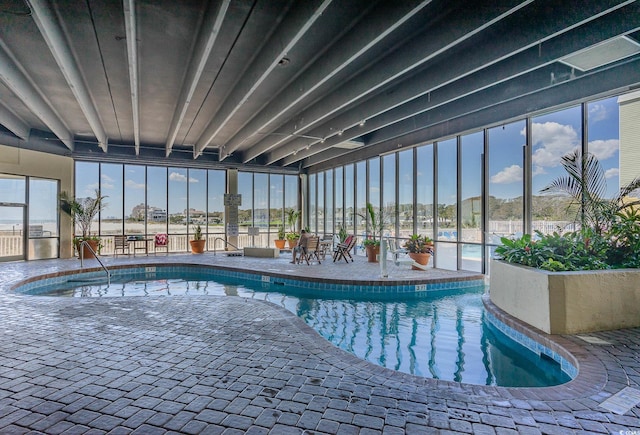 9400 Shore Dr Unit 124, Myrtle Beach, SC 29572 - indoor pool with a patio area