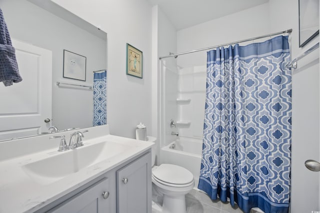1723 Perthshire Loop, Myrtle Beach, SC 29579 - full bathroom with vanity, toilet, shower / tub combo, and tile patterned floors