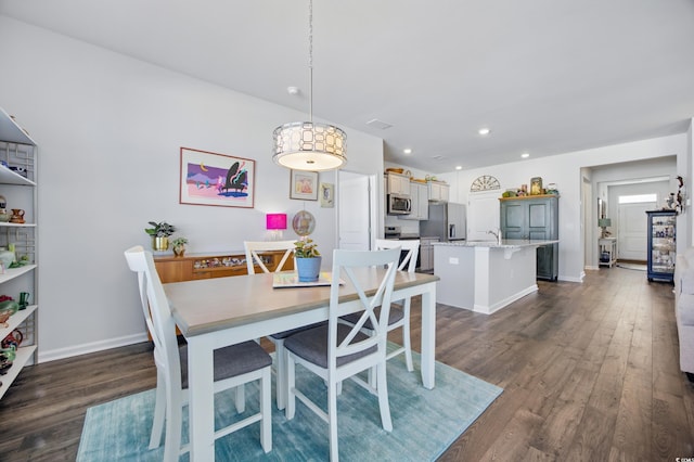 1723 Perthshire Loop, Myrtle Beach, SC 29579 - dining room featuring dark wood finished floors, recessed lighting, and baseboards