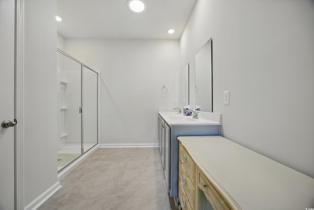 1723 Perthshire Loop, Myrtle Beach, SC 29579 - full bathroom with a shower stall, vanity, and recessed lighting