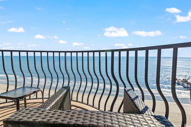 2500 N Ocean Blvd Ph 1, Myrtle Beach, SC 29577 - balcony with view of water and beach