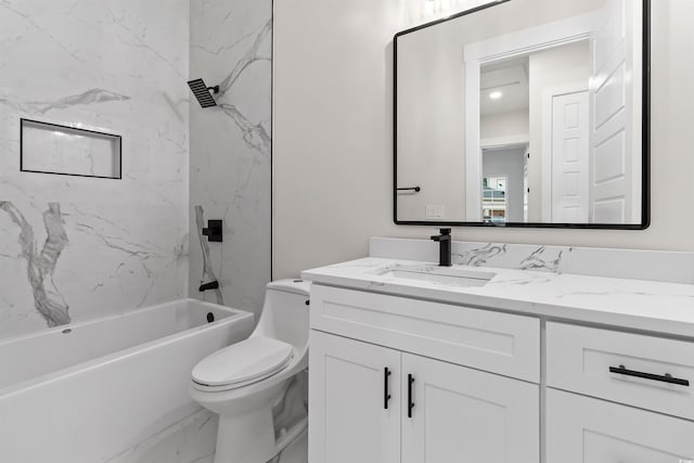 2205 Yellow Morel Way, Myrtle Beach, SC 29579 - full bathroom featuring vanity, marble finish flooring, toilet, and bathing tub / shower combination