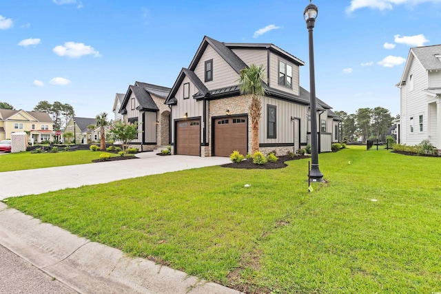 2205 Yellow Morel Way, Myrtle Beach, SC 29579 - view of front of property featuring board and batten siding, driveway, a front lawn, and a residential view