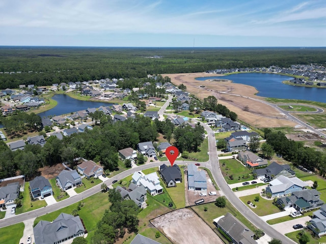 2205 Yellow Morel Way, Myrtle Beach, SC 29579 - aerial view of property's location with a large body of water, nearby suburban area, and a forest