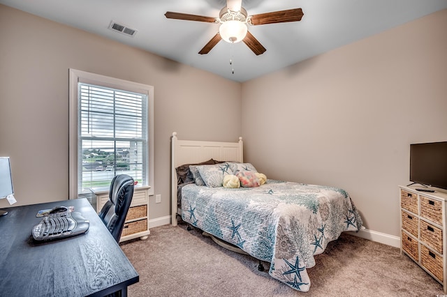 620 Lorenzo Dr Unit 620, North Myrtle Beach, SC 29582 - carpeted bedroom featuring baseboards, an office area, and ceiling fan