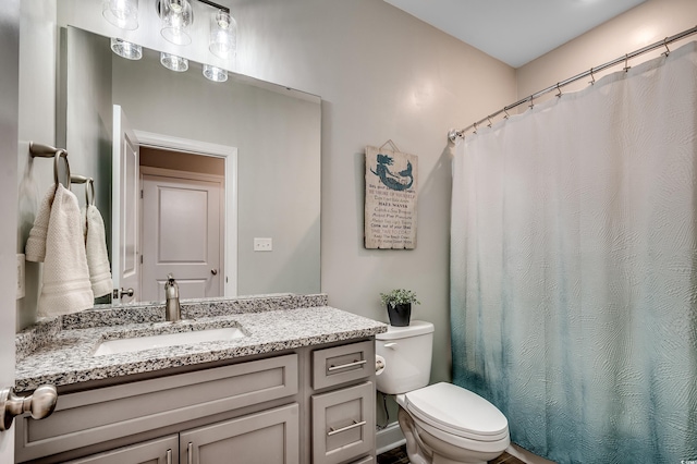620 Lorenzo Dr Unit 620, North Myrtle Beach, SC 29582 - bathroom featuring toilet, vanity, and a shower with shower curtain