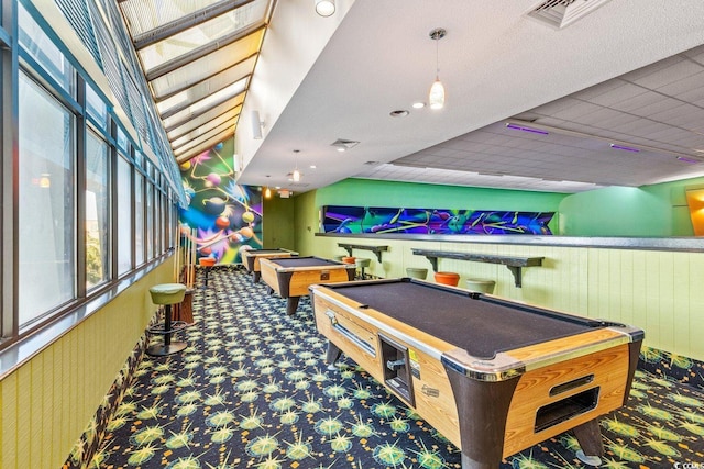 1105 S Ocean Blvd Unit 520, Myrtle Beach, SC 29577 - rec room with billiards table, carpet flooring, and wainscoting