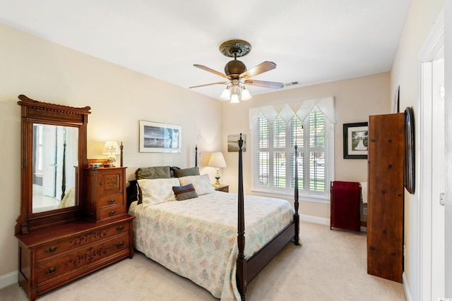 6572 Wellington Dr, Murrells Inlet, SC 29576 - bedroom featuring light carpet and ceiling fan