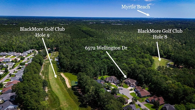 6572 Wellington Dr, Murrells Inlet, SC 29576 - view of property location featuring nearby suburban area and property parcel outlined