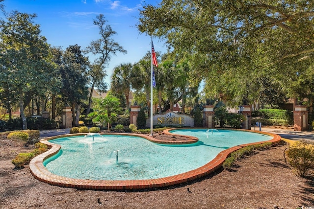 702 Compass Point Dr, North Myrtle Beach, SC 29582 - swimming pool with an area to practice putting