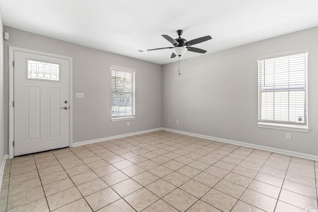 1676 Citadel Ln, Myrtle Beach, SC 29577 - entryway with a ceiling fan and light tile patterned floors