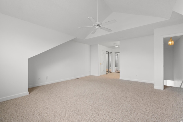4505 Lightkeepers Way Unit 24B, Little River, SC 29566 - bonus room featuring light colored carpet, a ceiling fan, baseboards, and lofted ceiling