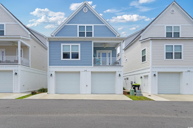 141 Marblehead Dr, Little River, SC 29566 - coastal inspired home with a balcony and an attached garage