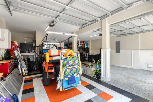 141 Marblehead Dr, Little River, SC 29566 - garage with electric panel and wainscoting