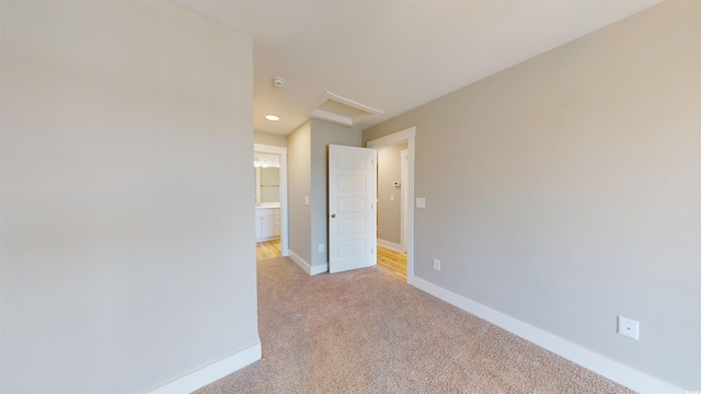 52 Fish Shack Aly, Murrells Inlet, SC 29576 - spare room featuring attic access, light carpet, recessed lighting, and a smoke detector