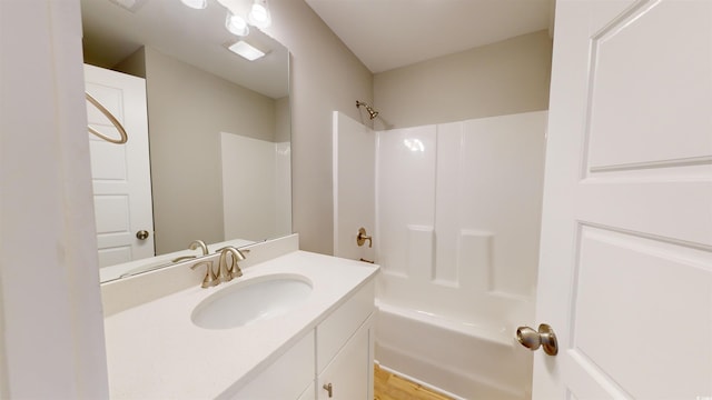 52 Fish Shack Aly, Murrells Inlet, SC 29576 - full bathroom with vanity, shower / bathtub combination, and wood finished floors