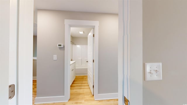 52 Fish Shack Aly, Murrells Inlet, SC 29576 - corridor with light wood-type flooring and baseboards
