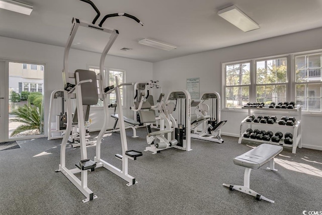 601 Hillside Dr N Unit 3704, North Myrtle Beach, SC 29582 - exercise room with plenty of natural light