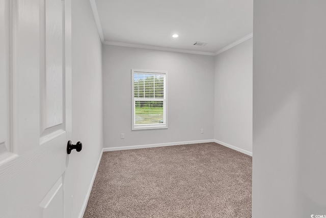 1529 Bucksport Rd, Conway, SC 29527 - spare room with ornamental molding, carpet flooring, baseboards, and recessed lighting