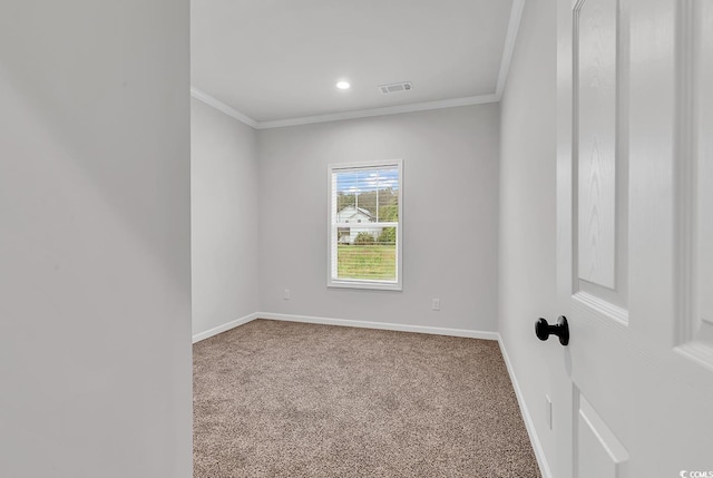 1529 Bucksport Rd, Conway, SC 29527 - carpeted empty room featuring crown molding, baseboards, and recessed lighting