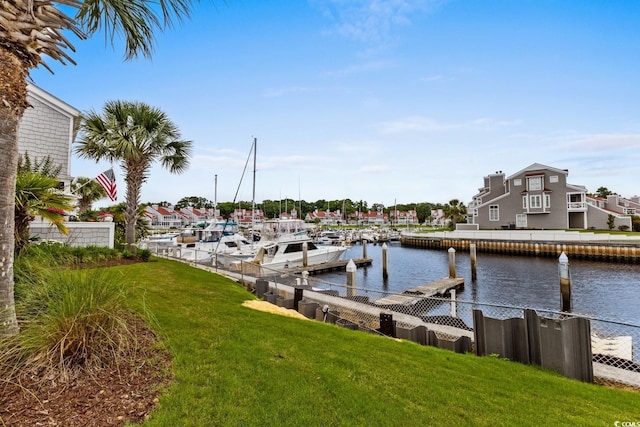 4396 Baldwin Ave Unit 30, Little River, SC 29566 - dock with a water view and a yard