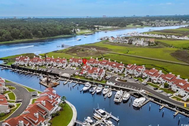 4396 Baldwin Ave Unit 30, Little River, SC 29566 - drone / aerial view of a large body of water and numerous boat docks