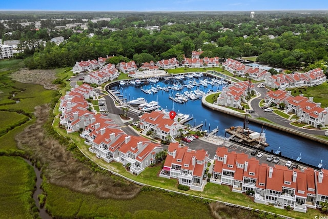 4396 Baldwin Ave Unit 30, Little River, SC 29566 - drone / aerial view of numerous boat docks and a nearby body of water