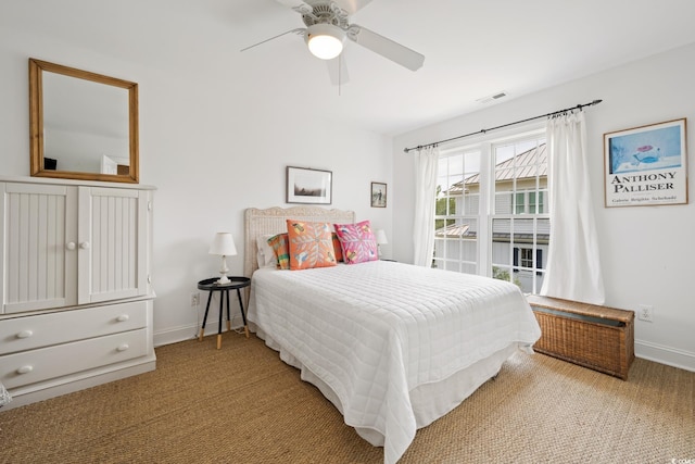 214 Sea Island Dr, Georgetown, SC 29440 - carpeted bedroom featuring baseboards and ceiling fan