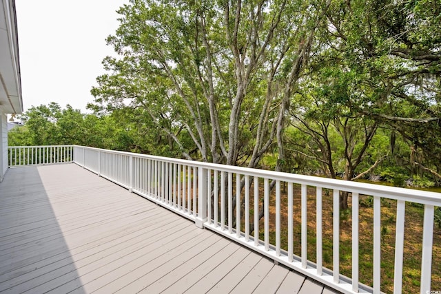 214 Sea Island Dr, Georgetown, SC 29440 - wooden terrace with view of scattered trees
