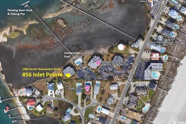 1582 S Waccamaw Dr Unit 56, Garden City Beach, SC 29576 - aerial view of property's location
