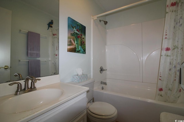 1582 S Waccamaw Dr Unit 56, Garden City Beach, SC 29576 - full bathroom featuring toilet, shower / bathtub combination with curtain, and vanity