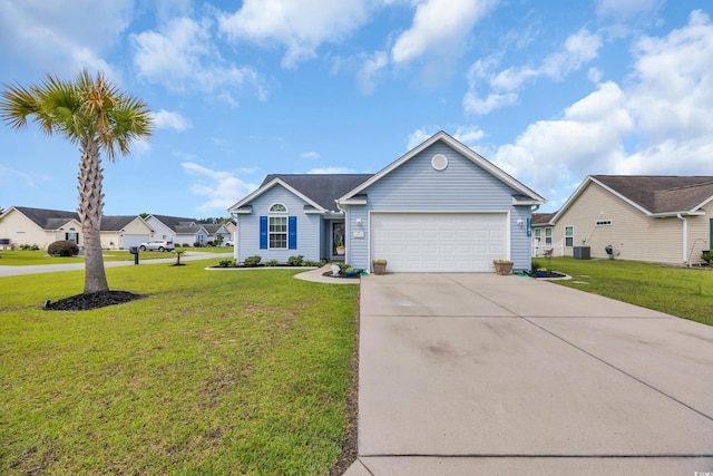 252 Heath Dr, Longs, SC 29568 - view of front facade featuring an attached garage, concrete driveway, and a front lawn