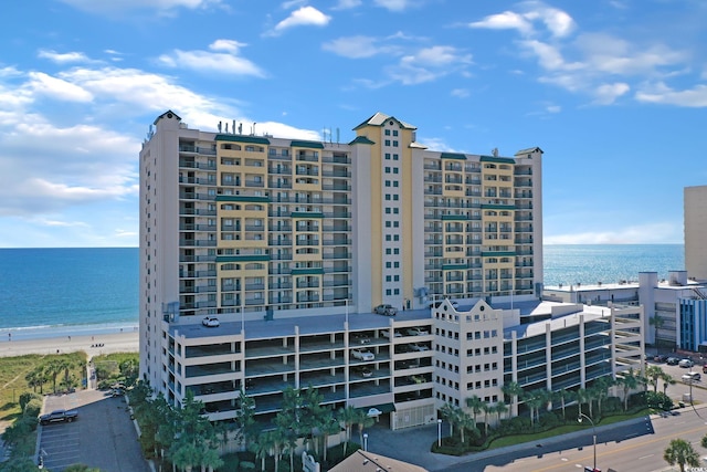 201 S Ocean Blvd Unit 1106, North Myrtle Beach, SC 29582 - view of apartment building / complex with view of water and beach