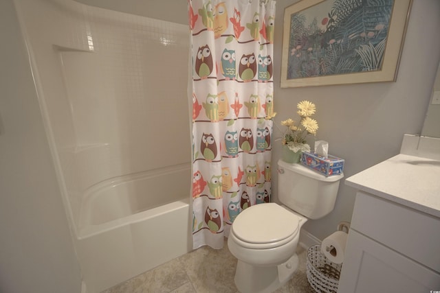 148 Splendor Cir, Murrells Inlet, SC 29576 - bathroom with vanity, toilet, shower / tub combo, and tile patterned flooring