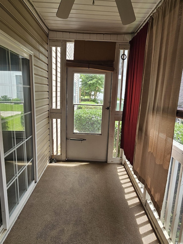 197 Charter Dr Unit D1, Longs, SC 29568 - unfurnished sunroom with ceiling fan and plenty of natural light