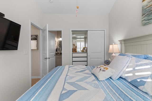 603 Wave Rider Ln Unit 603, North Myrtle Beach, SC 29582 - tiled bedroom with a closet