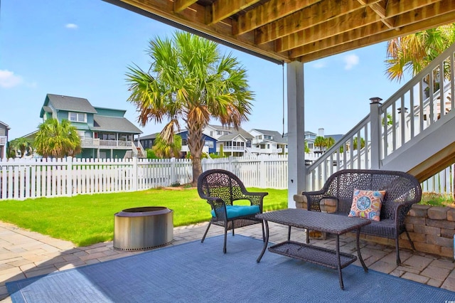 39 Newport St, Ocean Isle Beach, NC 28469 - view of patio with stairs and a residential view