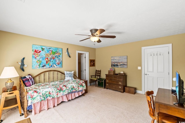 1119 Links Rd, Myrtle Beach, SC 29575 - bedroom featuring carpet, ceiling fan, and baseboards