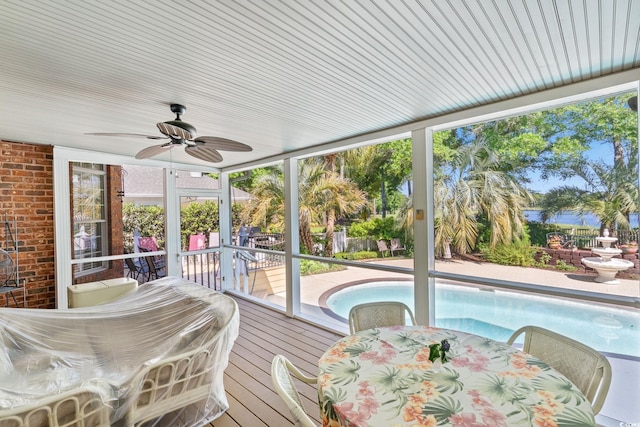 1119 Links Rd, Myrtle Beach, SC 29575 - sunroom / solarium with a ceiling fan
