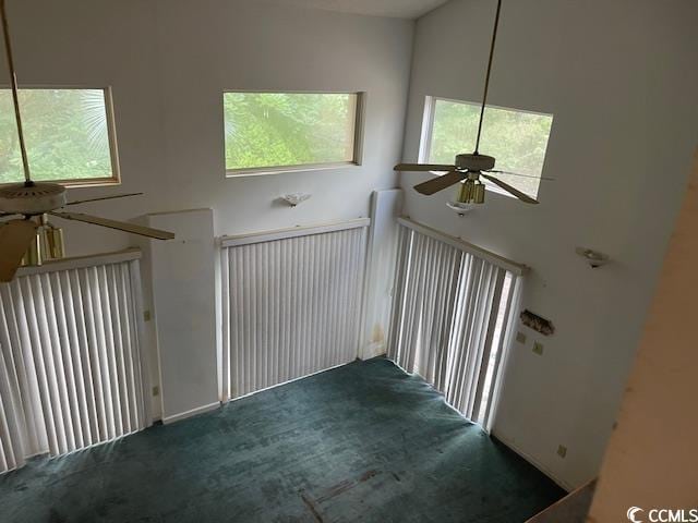 2862 Loblolly Ave, Little River, SC 29566 - stairway featuring ceiling fan and carpet