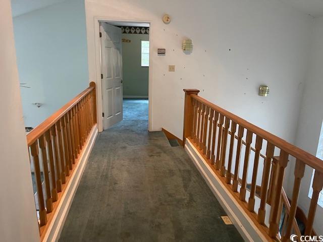 2862 Loblolly Ave, Little River, SC 29566 - hall with an upstairs landing and carpet