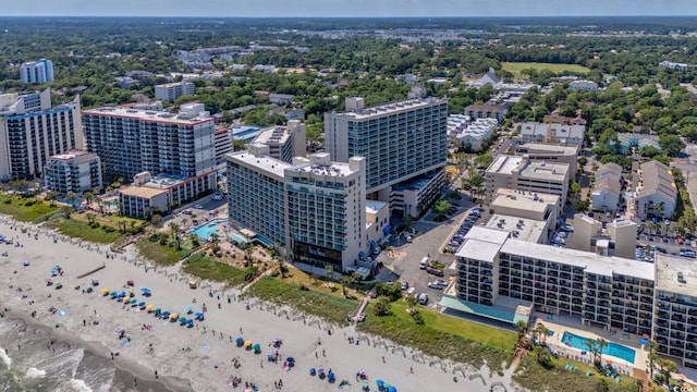 201 74th Ave N Unit 2243/2244, Myrtle Beach, SC 29572 - drone / aerial view of a pool and extended coastline
