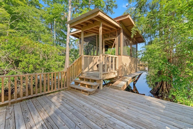 3721 Ed Smith Ave, Myrtle Beach, SC 29588 - deck with a sunroom and stairway
