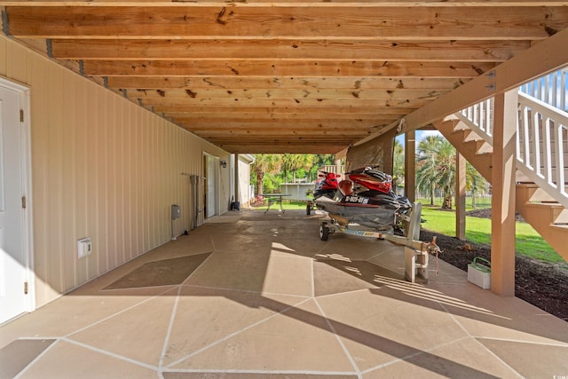 3721 Ed Smith Ave, Myrtle Beach, SC 29588 - view of patio with stairs and an attached carport