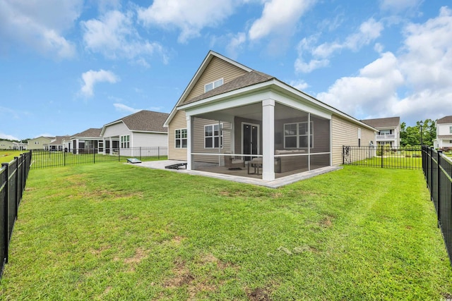 553 Pier Ct, Little River, SC 29566 - rear view of property featuring a sunroom and roof with shingles