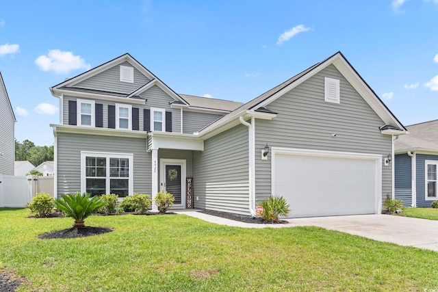 4927 Sandlewood Dr, Myrtle Beach, SC 29579 - traditional-style house featuring concrete driveway and an attached garage